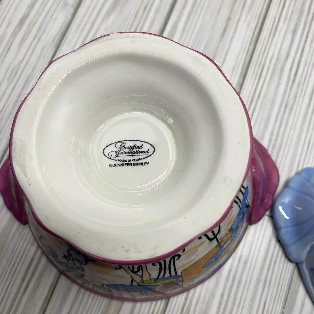 Set of Two Jennifer Brinley Certified International Bowls